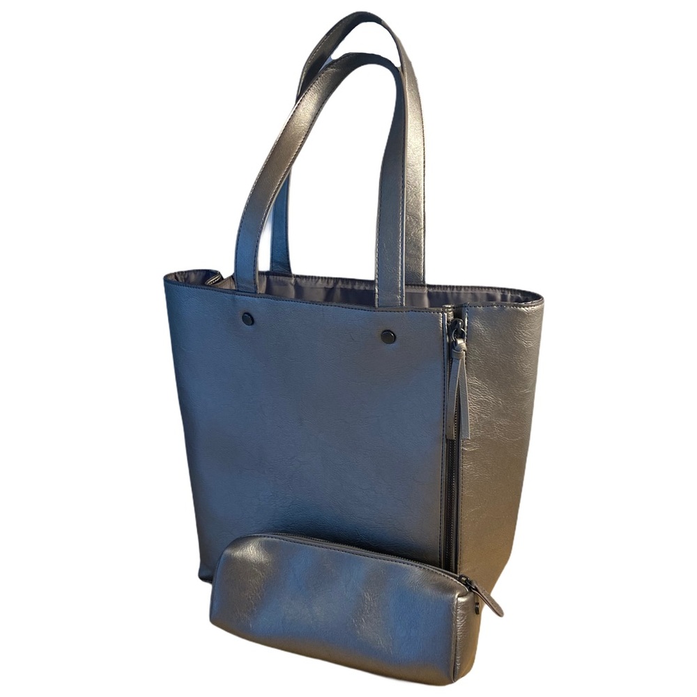 Neiman Marcus Expandable Zip Tote & Mini Zip Pouch